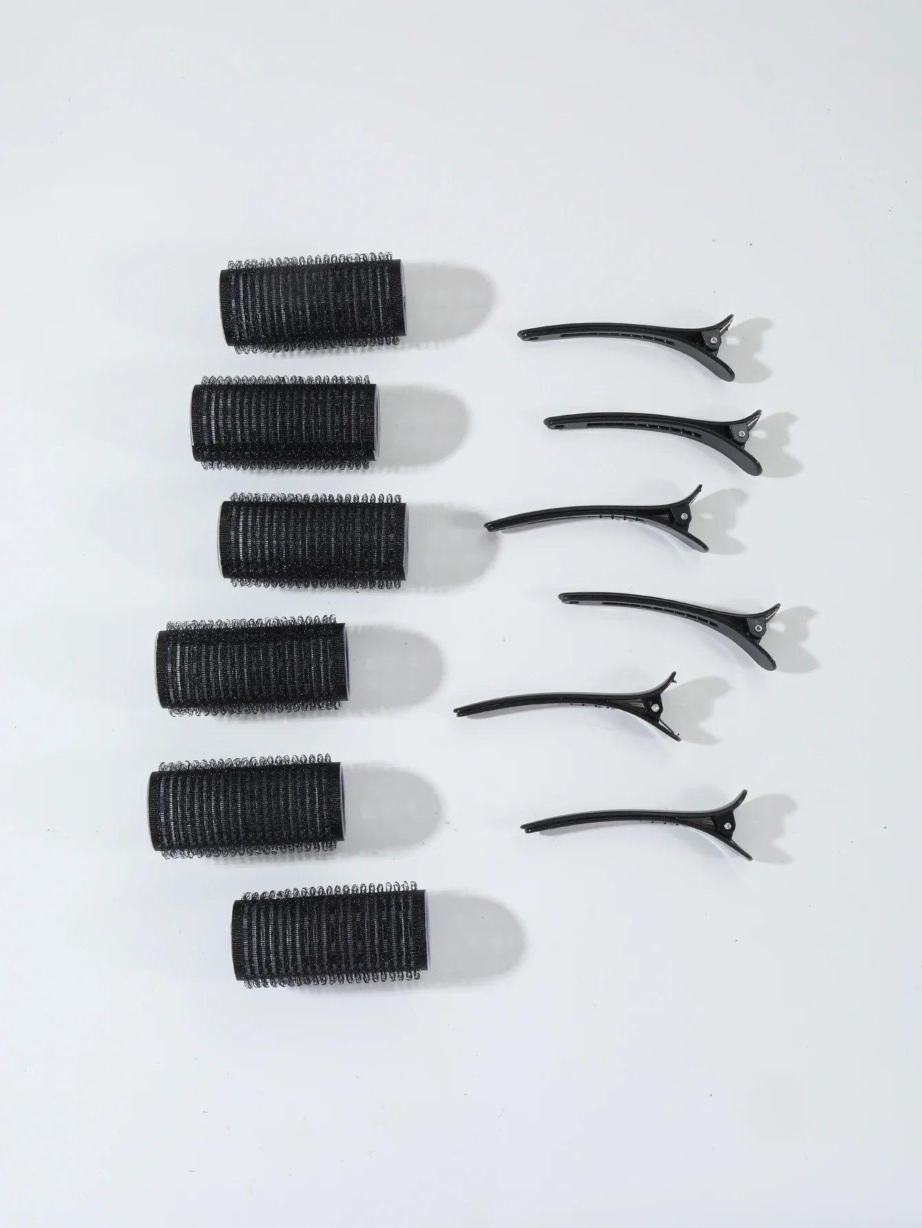 12pcs/set air bar curling iron tube self-adhesive magic roll and bangs hair clip curling styling tool