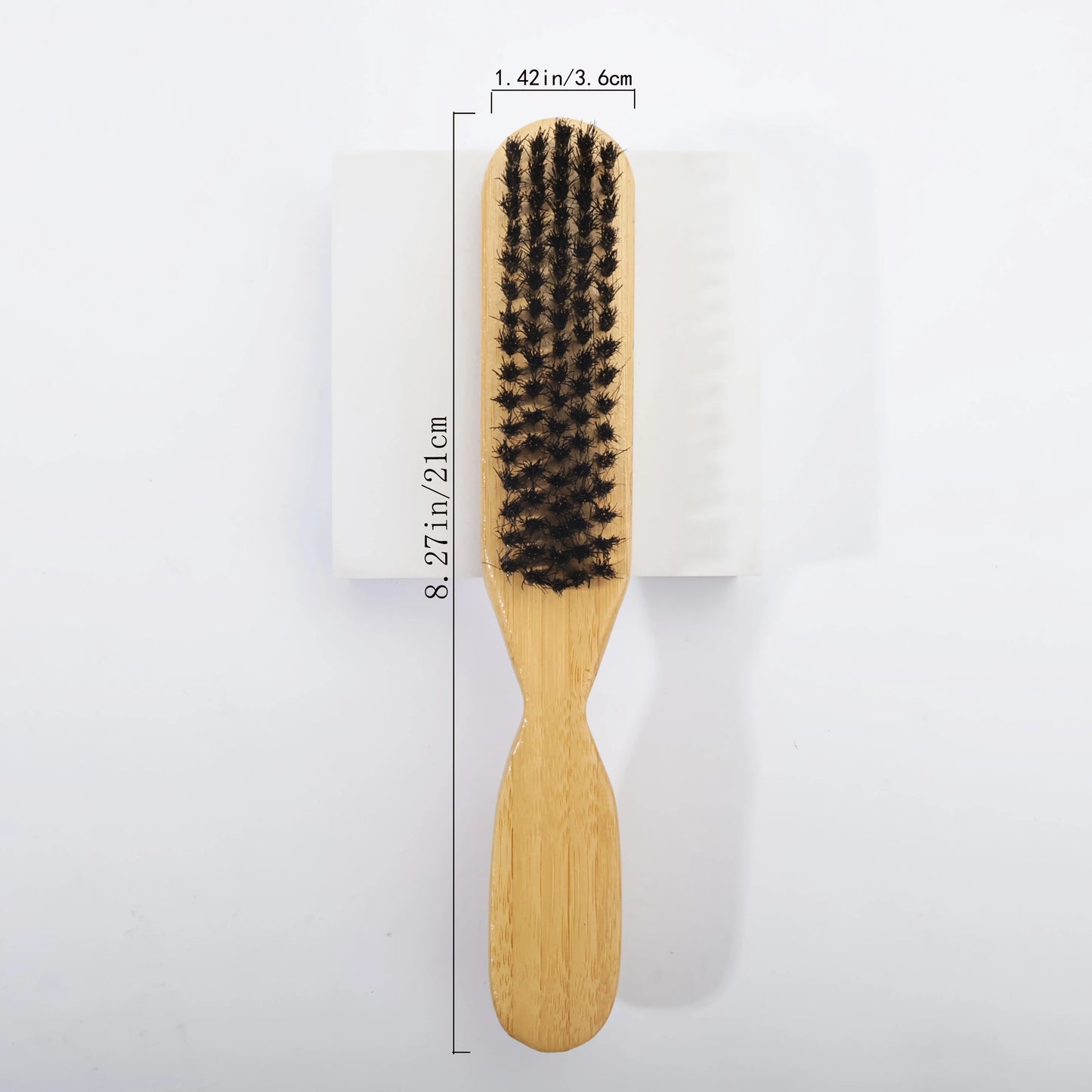 Boar Bristle Slick Back Hair Brush for Sleek Ponytail Bun & Smoothing Baby Hairs, Flyaways, Edge Control - Backcombing & Teasing