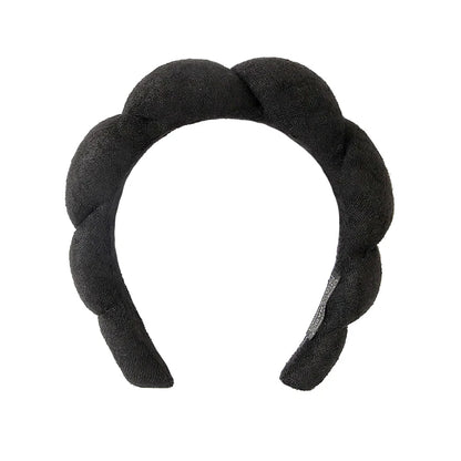 Cute Fashion Multifunctional Women's Face Washing Cuffs Waterproof Water Absorbent Wrist Cotton Velvet Hairband Hair Accessories