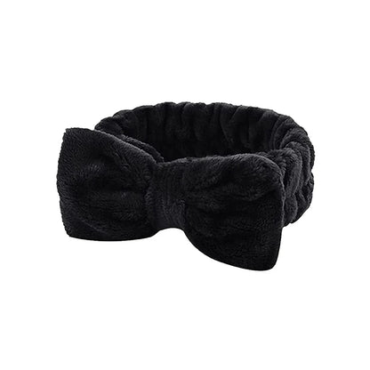 Cute Fashion Multifunctional Women's Face Washing Cuffs Waterproof Water Absorbent Wrist Cotton Velvet Hairband Hair Accessories
