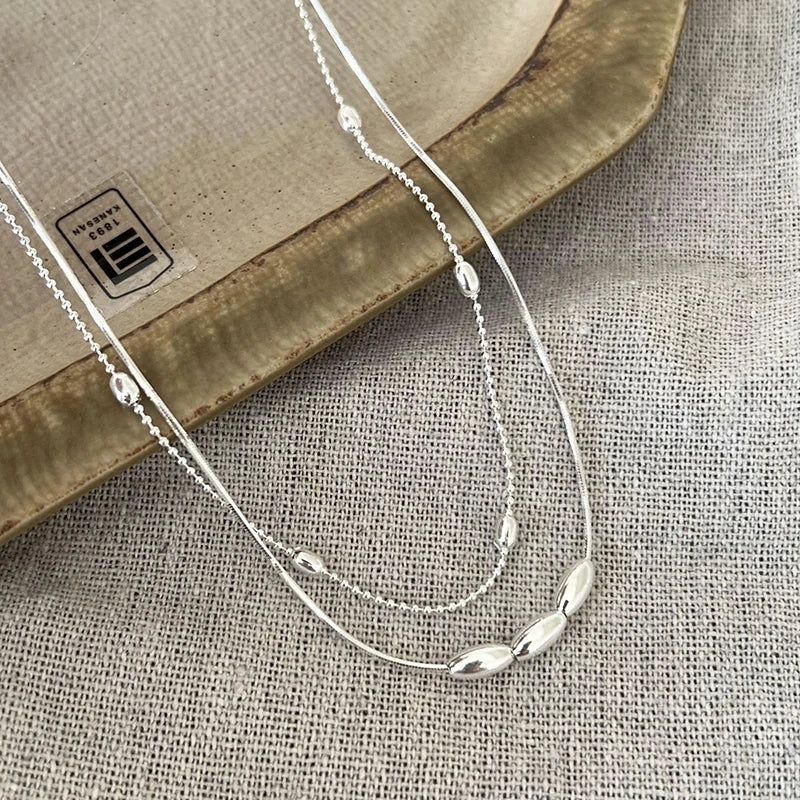 925 Sterling Silver Necklace Simple Style Charm Geometric Shape Pendant Choker Birthday Party Gift for Women Exquisite Jewelry