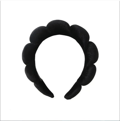 2025 Fashion Sponge Headband for Women Girls Puffy Hair Band Makeup Bubble Retro Terry Cloth Headbands Hair Accessories Headwear
