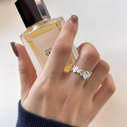 925 Sterling Silver Irregular Open Rings For Women Engagement Luxury Jewelry Accessories Argent 925 Jewellery