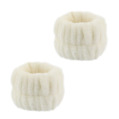 Cute Fashion Multifunctional Women's Face Washing Cuffs Waterproof Water Absorbent Wrist Cotton Velvet Hairband Hair Accessories