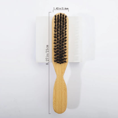 Boar Bristle Slick Back Hair Brush for Sleek Ponytail Bun & Smoothing Baby Hairs, Flyaways, Edge Control - Backcombing & Teasing