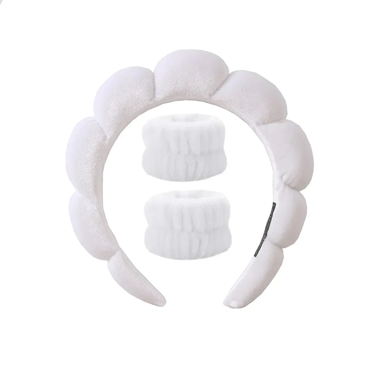 2025 Fashion Sponge Headband for Women Girls Puffy Hair Band Makeup Bubble Retro Terry Cloth Headbands Hair Accessories Headwear