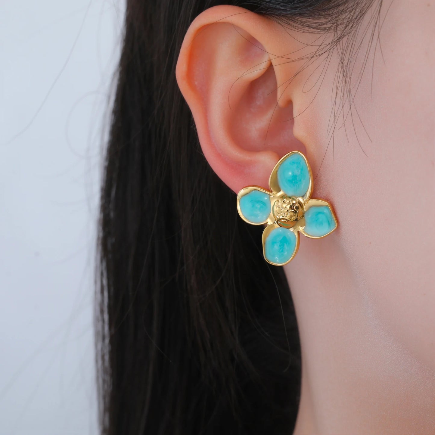 Cazador 2Pcs Flower Women's Earrings Stainless Steel Stud Earrings Jewelry Trend 2025 Party Wedding Birthday Gifts New Wholesale