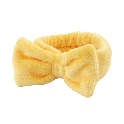 Cute Fashion Multifunctional Women's Face Washing Cuffs Waterproof Water Absorbent Wrist Cotton Velvet Hairband Hair Accessories