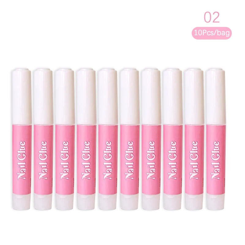 Super Strong Nail Glue Set For False Nail Tips Acrylic Nails Press On Fake Nails Art Decoration Long Lasting Adhesion Gel