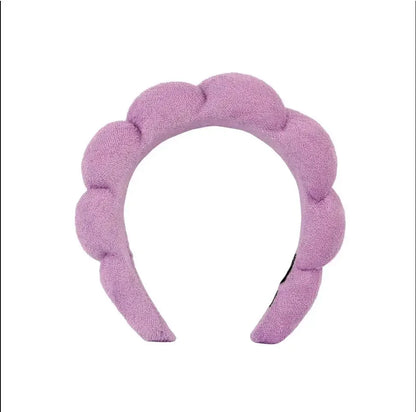2025 Fashion Sponge Headband for Women Girls Puffy Hair Band Makeup Bubble Retro Terry Cloth Headbands Hair Accessories Headwear