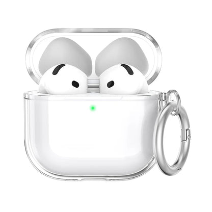 For Airpods 4 3 2 1 Case Cute Glitter Bow knot Shell pattern Crystal Soft Clear Earphone Cover For Airpods Pro 2 2nd Protective