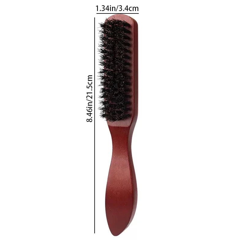 Boar Bristle Slick Back Hair Brush for Sleek Ponytail Bun & Smoothing Baby Hairs, Flyaways, Edge Control - Backcombing & Teasing