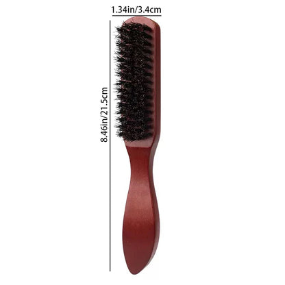 Boar Bristle Slick Back Hair Brush for Sleek Ponytail Bun & Smoothing Baby Hairs, Flyaways, Edge Control - Backcombing & Teasing