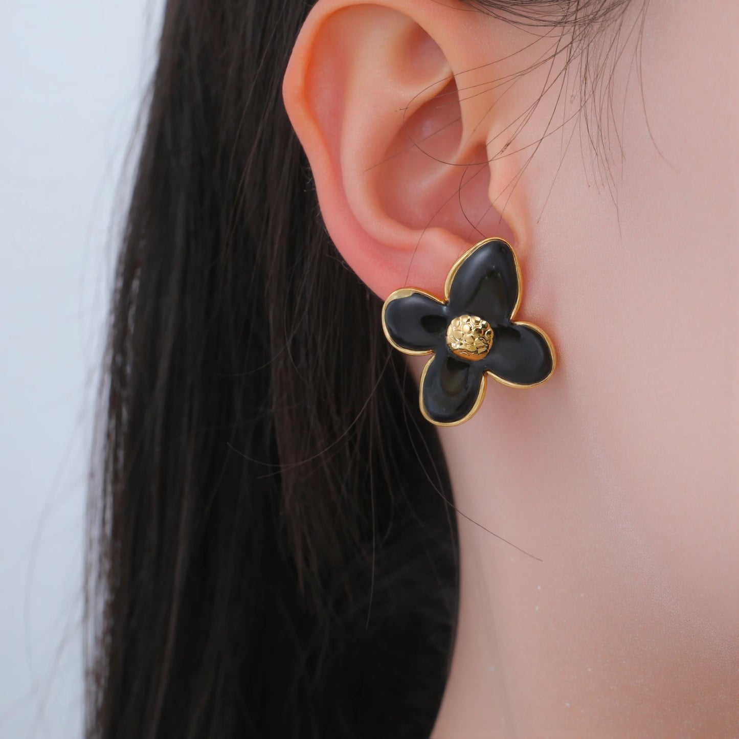 Cazador 2Pcs Flower Women's Earrings Stainless Steel Stud Earrings Jewelry Trend 2025 Party Wedding Birthday Gifts New Wholesale