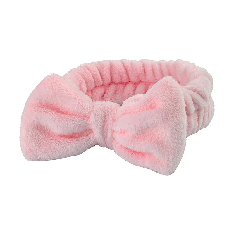 Cute Fashion Multifunctional Women's Face Washing Cuffs Waterproof Water Absorbent Wrist Cotton Velvet Hairband Hair Accessories