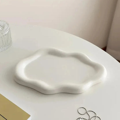 Miniso Simple Stylish Cloud Ceramic Jewelry Storage Tray Jewelry Earrings Display Desktop Ornaments Gifts for Friends