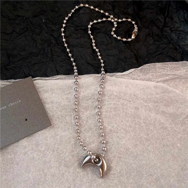 Kpop Y2K Trendy Star Moon Cross Silver Color Choker Chain Necklace Pendant Neck For Women Men Charm Grunge Punk Fashion Jewelry