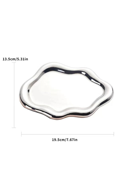 Miniso Simple Stylish Cloud Ceramic Jewelry Storage Tray Jewelry Earrings Display Desktop Ornaments Gifts for Friends