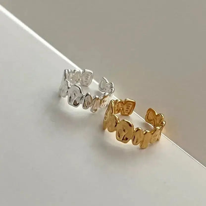 925 Sterling Silver Irregular Open Rings For Women Engagement Luxury Jewelry Accessories Argent 925 Jewellery