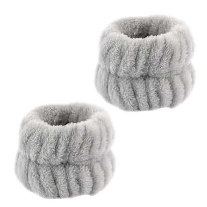 Cute Fashion Multifunctional Women's Face Washing Cuffs Waterproof Water Absorbent Wrist Cotton Velvet Hairband Hair Accessories