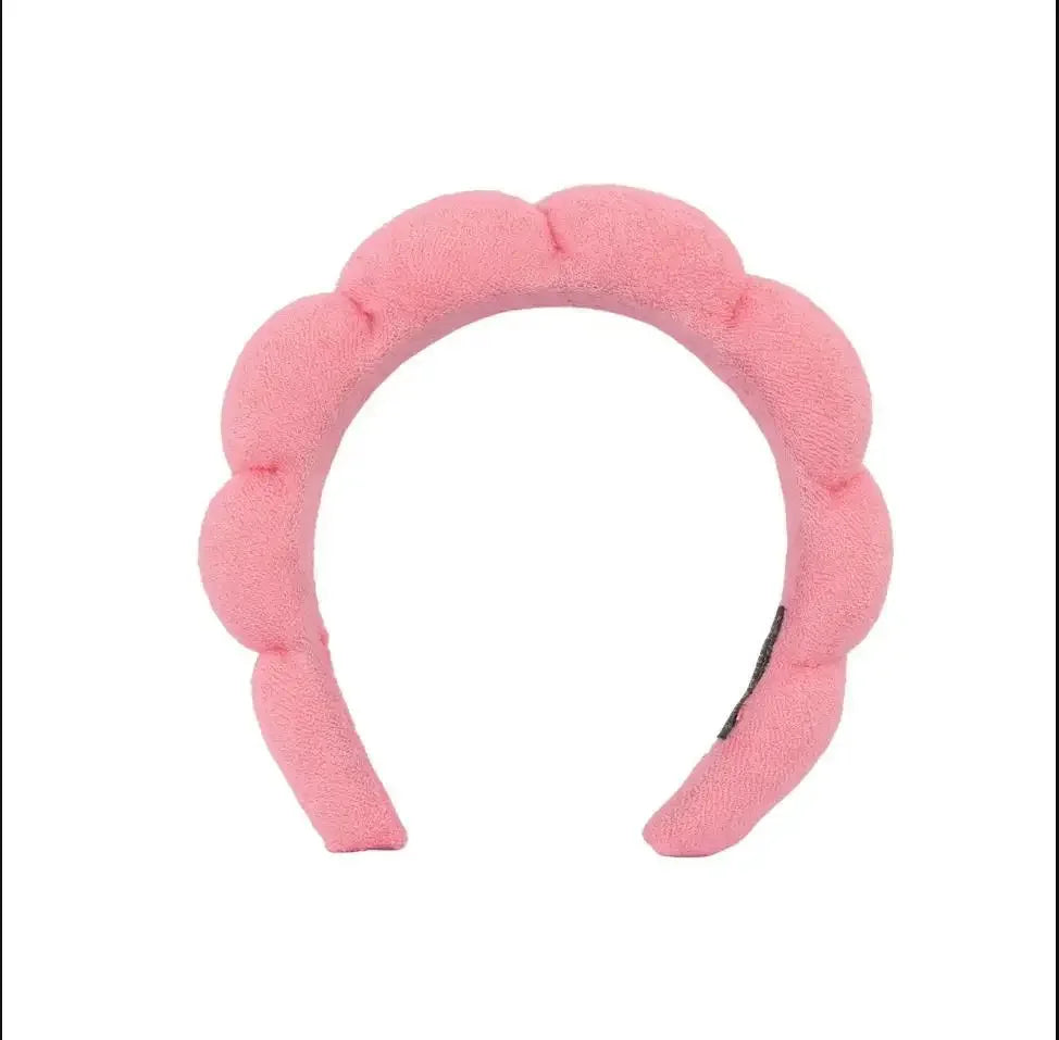 2025 Fashion Sponge Headband for Women Girls Puffy Hair Band Makeup Bubble Retro Terry Cloth Headbands Hair Accessories Headwear