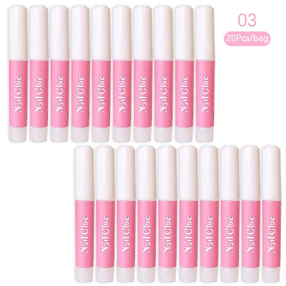 Super Strong Nail Glue Set For False Nail Tips Acrylic Nails Press On Fake Nails Art Decoration Long Lasting Adhesion Gel
