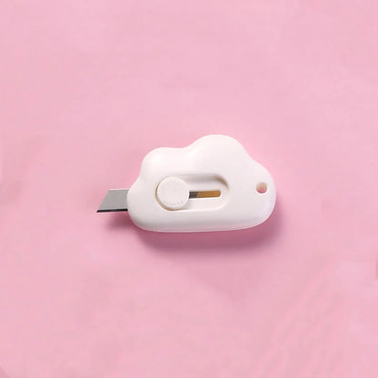 Mini Pocket Cloud Art Utility Knife Box Knife Paper Cutter Craft Wrapping Refillable Blade Stationery