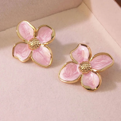 Cazador 2Pcs Flower Women's Earrings Stainless Steel Stud Earrings Jewelry Trend 2025 Party Wedding Birthday Gifts New Wholesale