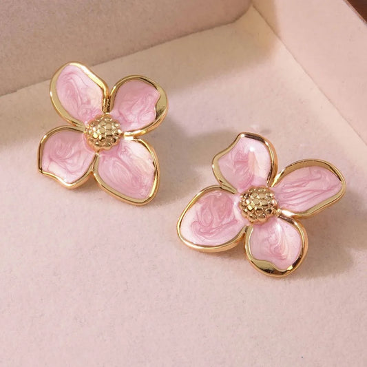Cazador 2Pcs Flower Women's Earrings Stainless Steel Stud Earrings Jewelry Trend 2025 Party Wedding Birthday Gifts New Wholesale