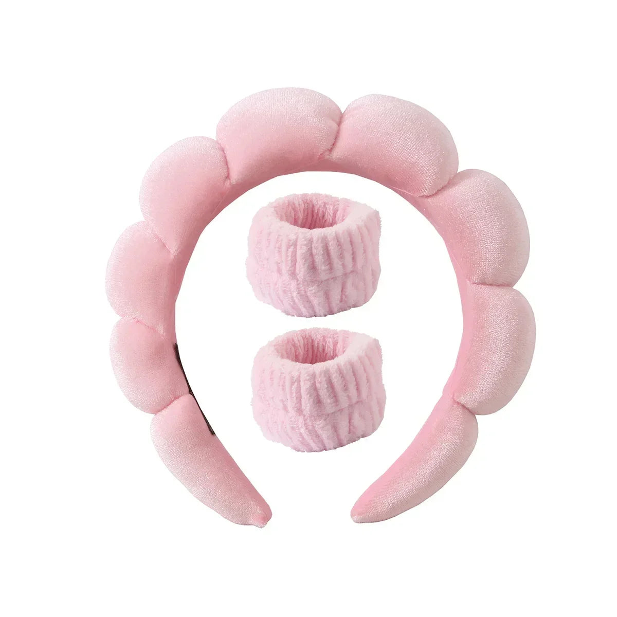 2025 Fashion Sponge Headband for Women Girls Puffy Hair Band Makeup Bubble Retro Terry Cloth Headbands Hair Accessories Headwear