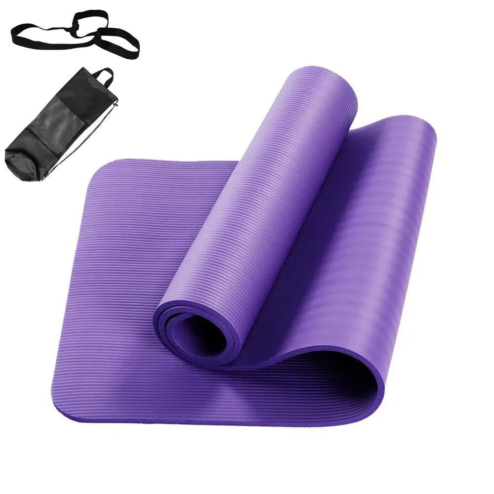 [EU STOCK]183*61*1cm Yoga Mat, Exercise Mat, NBR Sport Fitness Pilates Home Gym Fitness Cushion,Strap and Transport Bag