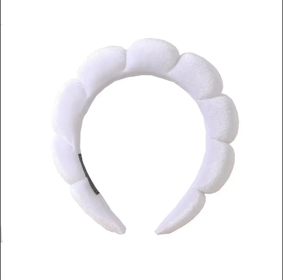 2025 Fashion Sponge Headband for Women Girls Puffy Hair Band Makeup Bubble Retro Terry Cloth Headbands Hair Accessories Headwear