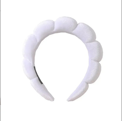 2025 Fashion Sponge Headband for Women Girls Puffy Hair Band Makeup Bubble Retro Terry Cloth Headbands Hair Accessories Headwear