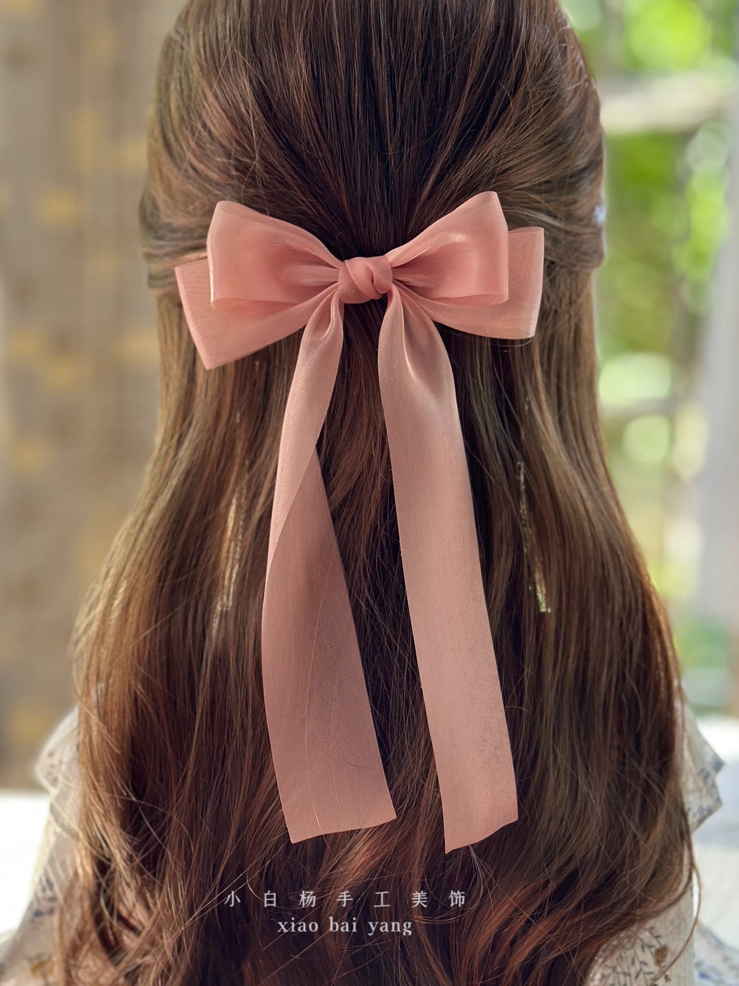 Korean Style Large Chiffon Fabric Hair Bow Hairpin For Women Girls Sweet Hair Clips Bowknot Beige Clip Black Hair Accessories