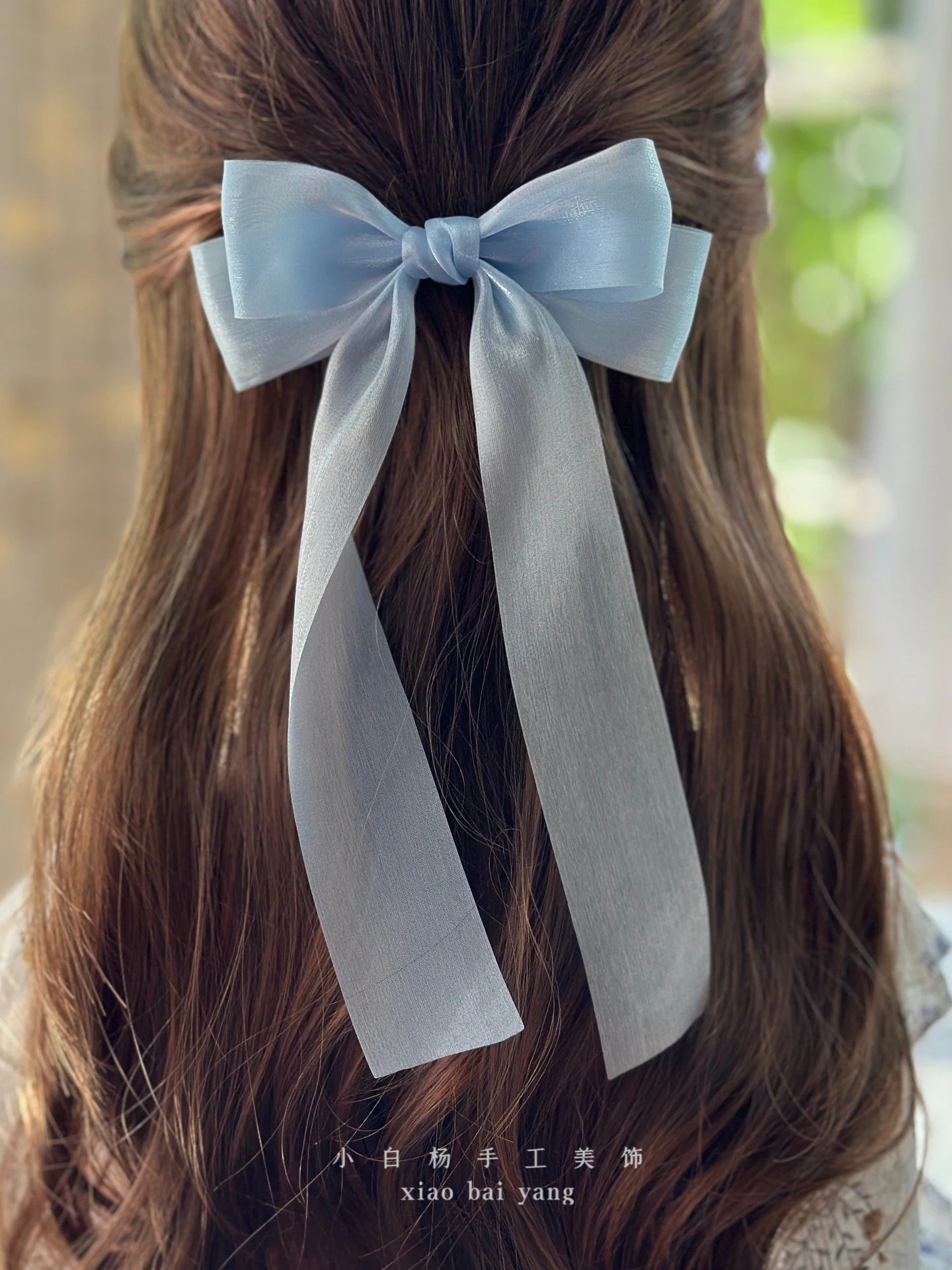 Korean Style Large Chiffon Fabric Hair Bow Hairpin For Women Girls Sweet Hair Clips Bowknot Beige Clip Black Hair Accessories