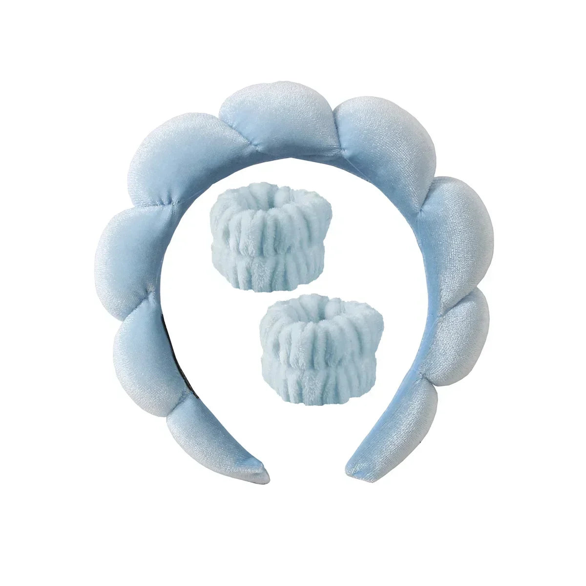 2025 Fashion Sponge Headband for Women Girls Puffy Hair Band Makeup Bubble Retro Terry Cloth Headbands Hair Accessories Headwear