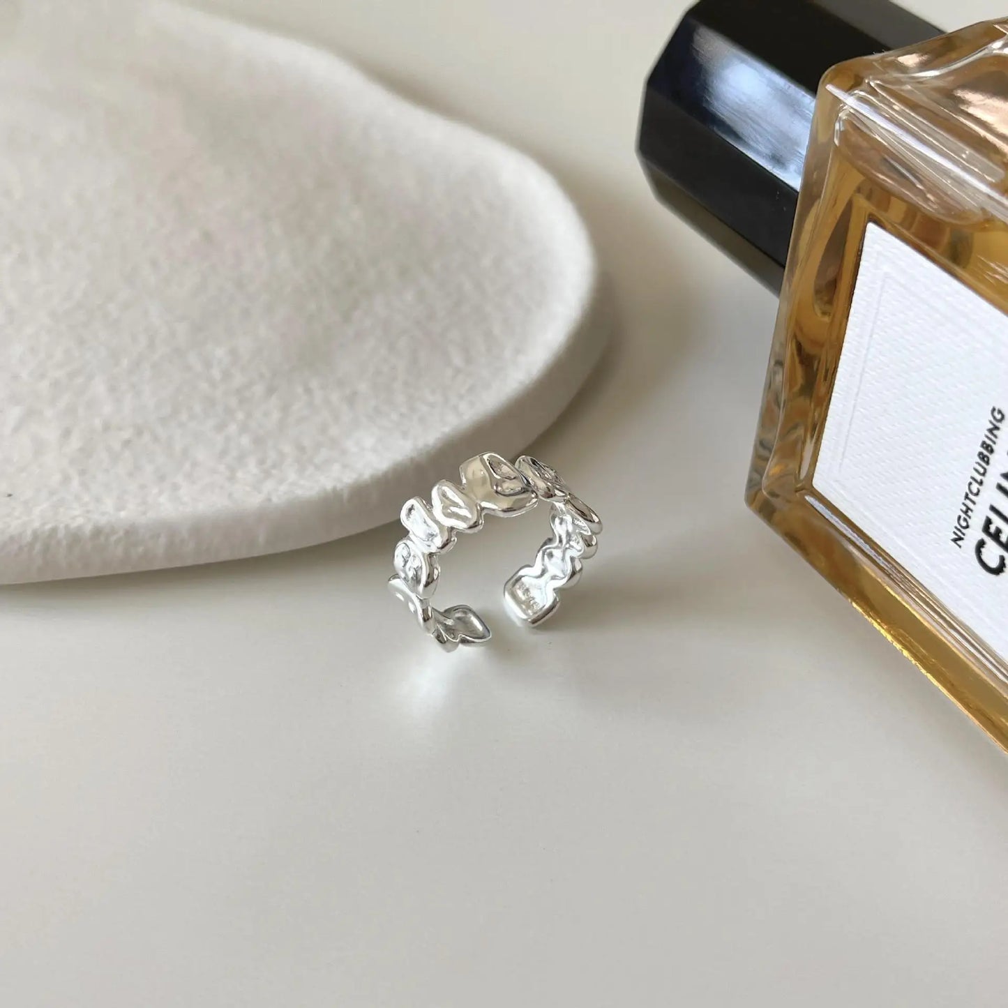 925 Sterling Silver Irregular Open Rings For Women Engagement Luxury Jewelry Accessories Argent 925 Jewellery