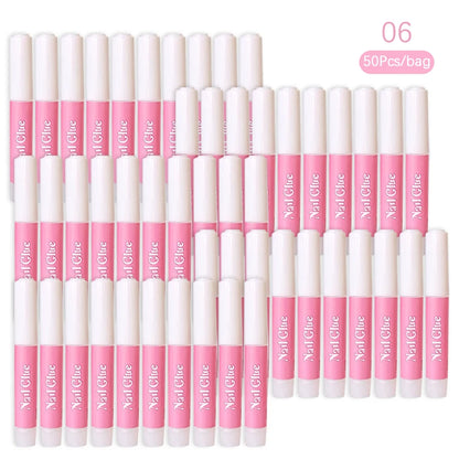 Super Strong Nail Glue Set For False Nail Tips Acrylic Nails Press On Fake Nails Art Decoration Long Lasting Adhesion Gel