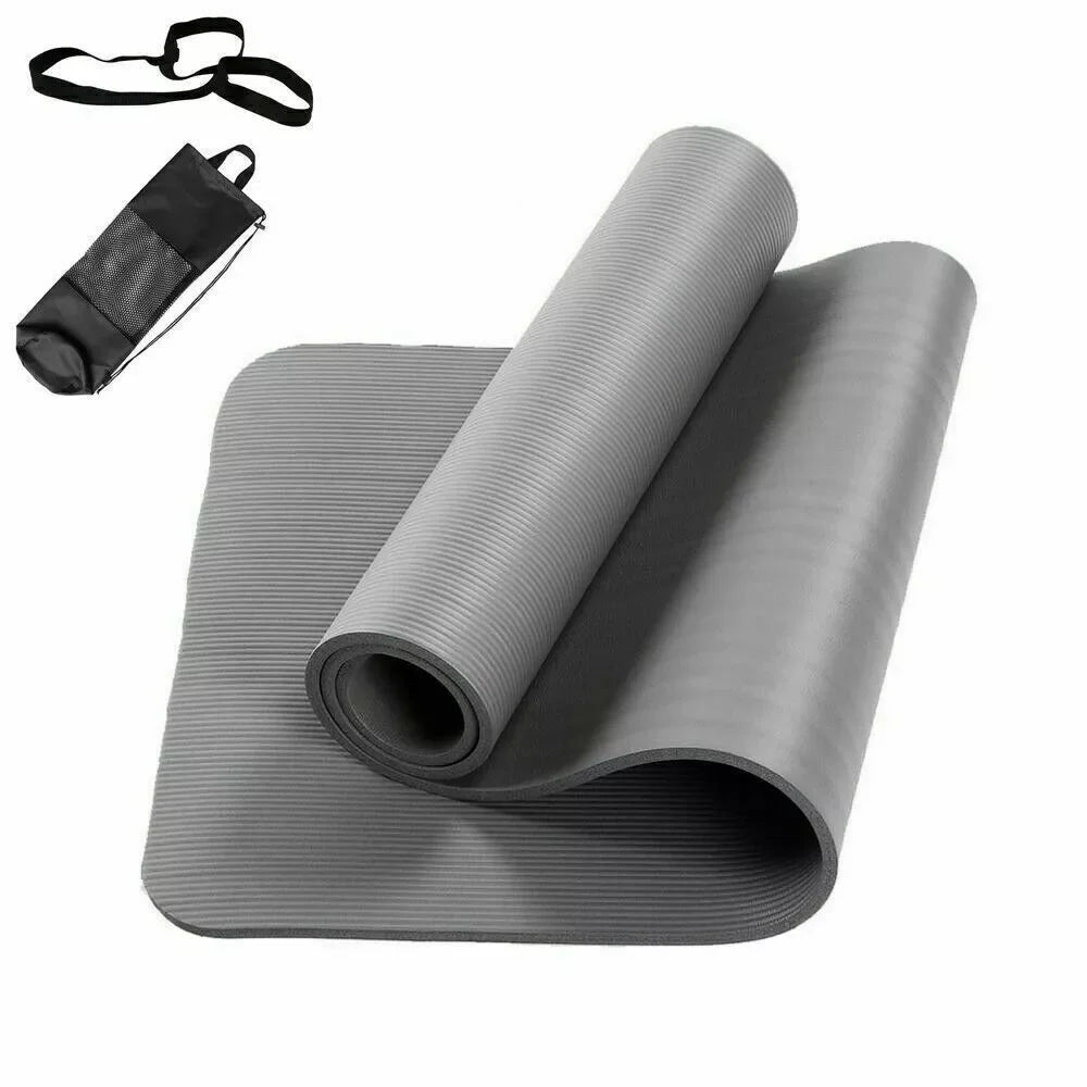 [EU STOCK]183*61*1cm Yoga Mat, Exercise Mat, NBR Sport Fitness Pilates Home Gym Fitness Cushion,Strap and Transport Bag