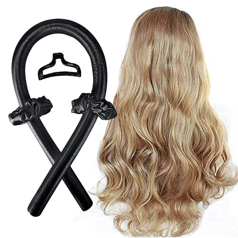 Heatless Curling Rod Headband No Heat Silk Curls Ribbon Hair Rollers Sleeping Soft Headband Lazy Hair Curlers Hair Styling Tools