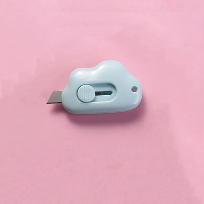 Mini Pocket Cloud Art Utility Knife Box Knife Paper Cutter Craft Wrapping Refillable Blade Stationery
