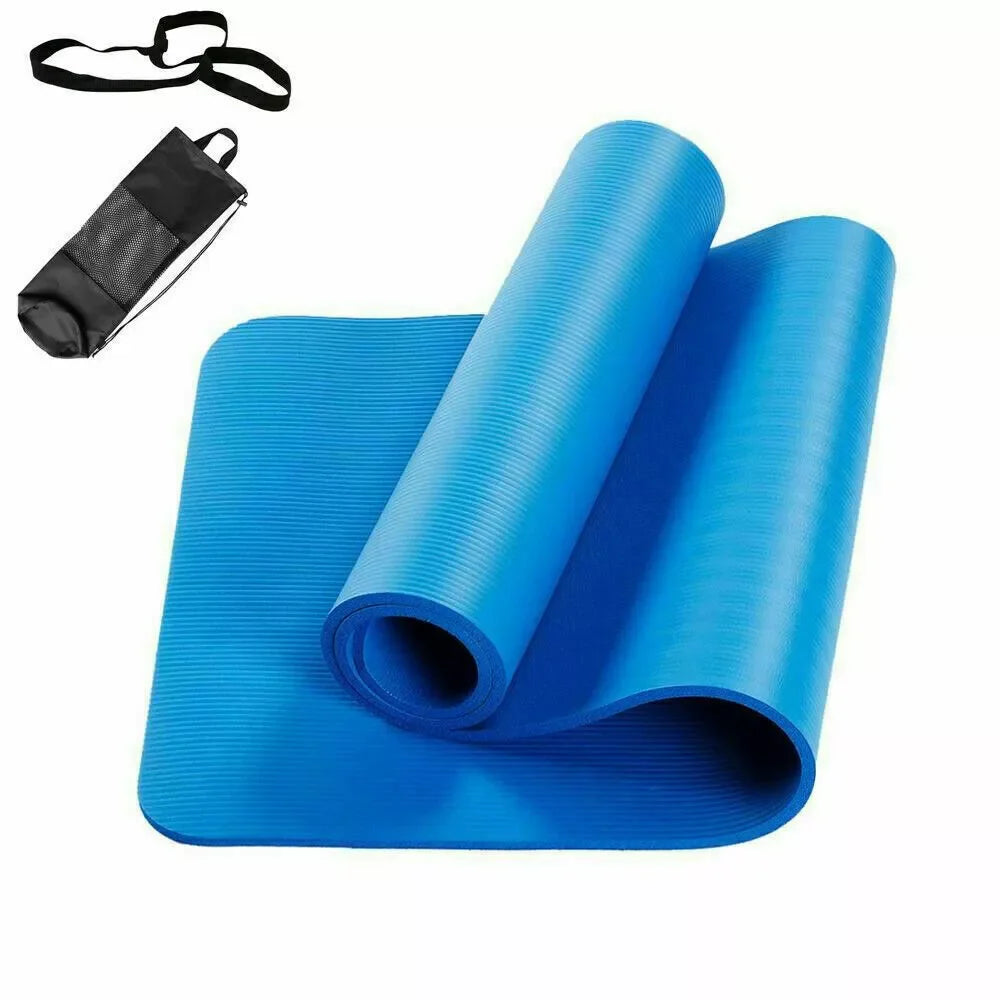 [EU STOCK]183*61*1cm Yoga Mat, Exercise Mat, NBR Sport Fitness Pilates Home Gym Fitness Cushion,Strap and Transport Bag